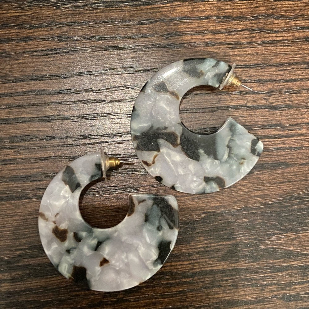 Acrylic statement earrings